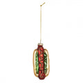 Weihnachtsanhänger Hot Dog Glas Fast Food Gold Rot Grün Glitzer 4x3x10 cm von Clayre & Eef (6GL5297)