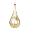 Clayre & Eef Christbaumanhänger „Zapfen Grand“ aus Glas in Goldfarbig, Ø 8x17 cm (6GL5411)
