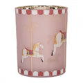 Clayre & Eef Teelichthalter Windlicht Zylinder Glas Festliches Wintermotiv Ø 10x13 cm (6GL5465)