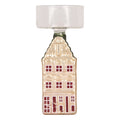Clayre & Eef Teelichthalter Lichthaus Ständer Amsterdamer Bürgerhaus Halsgiebel Gruenes Dach Klarglas 5x5x12 cm (6GL5476)