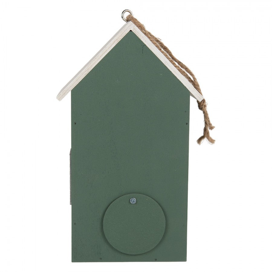 Vogelhaus Nistkasten Holz Grün Blumen Welcome-Schild 15x10x22 cm von Clayre & Eef (6H2439)