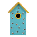 Vogelhaus Nistkasten Holz Hummeln Blau Gelb 15x10x22 cm von Clayre & Eef (6H2444)