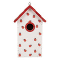Vogelhaus Nistkasten Holz Marienkäfer Weiß Rot 15x10x22 cm von Clayre & Eef (6H2445)