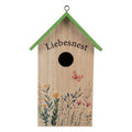 Vogelhaus Nistkasten Holz Liebesnest Naturholz Grün 14x10x23 cm von Clayre & Eef (6H2453)