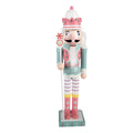 Pastell-Weihnachtsfigur Nussknacker Candyland Blau-Rosa Holz 8x7x25 cm von Clayre & Eef (6H2472)