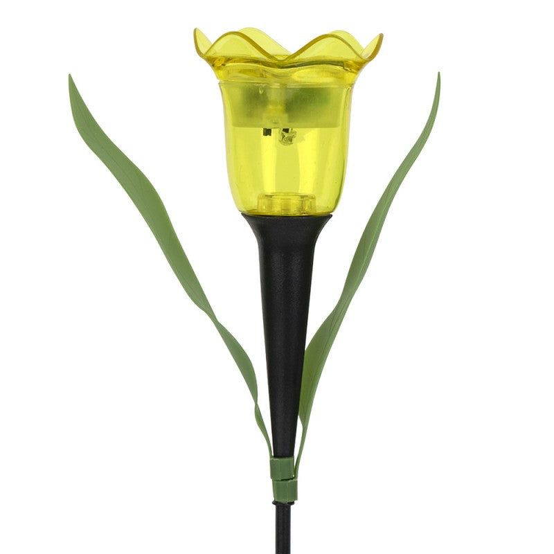 LED-Solar-Gartenstecker Blume Kunststoff 6x6x31 cm von Clayre & Eef (6LMS0004)