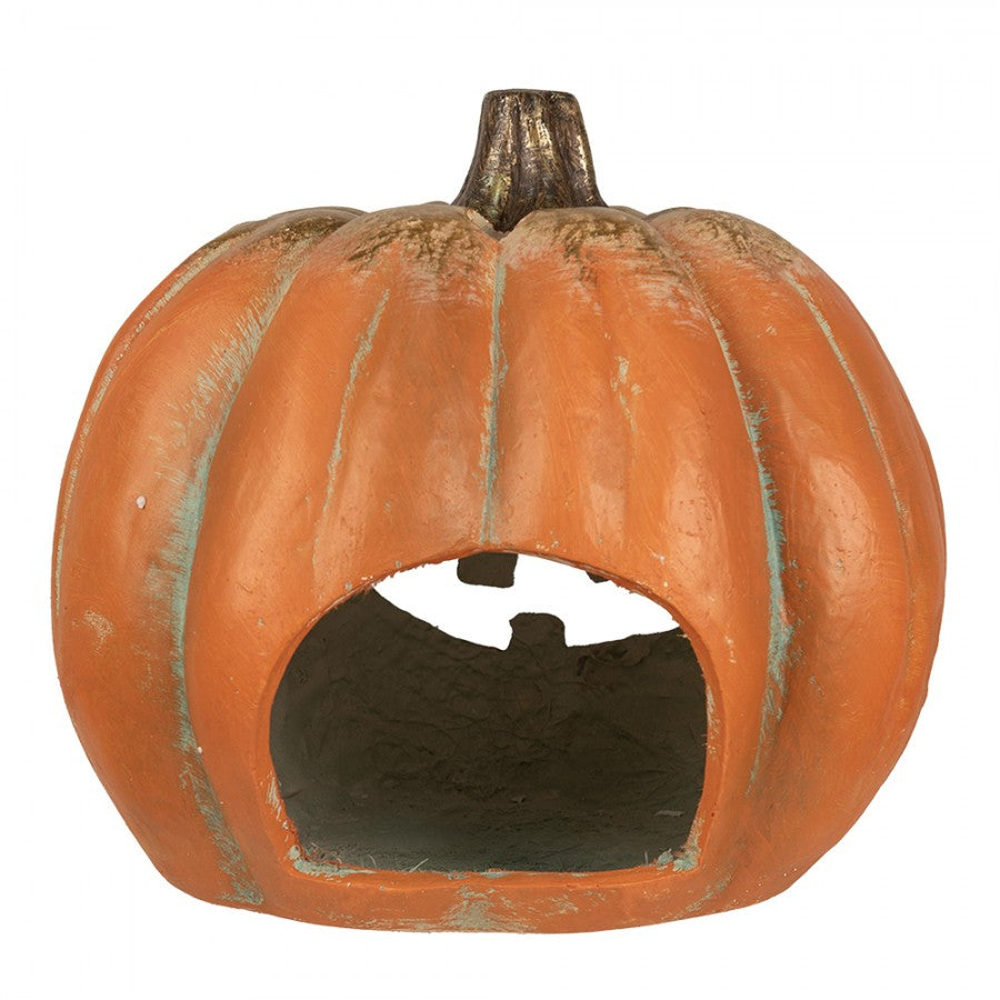 Halloween XXL Deko-Kürbis Windlicht Orange Magnesia 36x33x32 cm von Clayre & Eef (6MG0104)