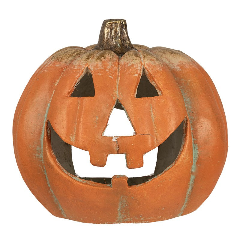 Halloween XXL Deko-Kürbis Windlicht Orange Magnesia 36x33x32 cm von Clayre & Eef (6MG0104)