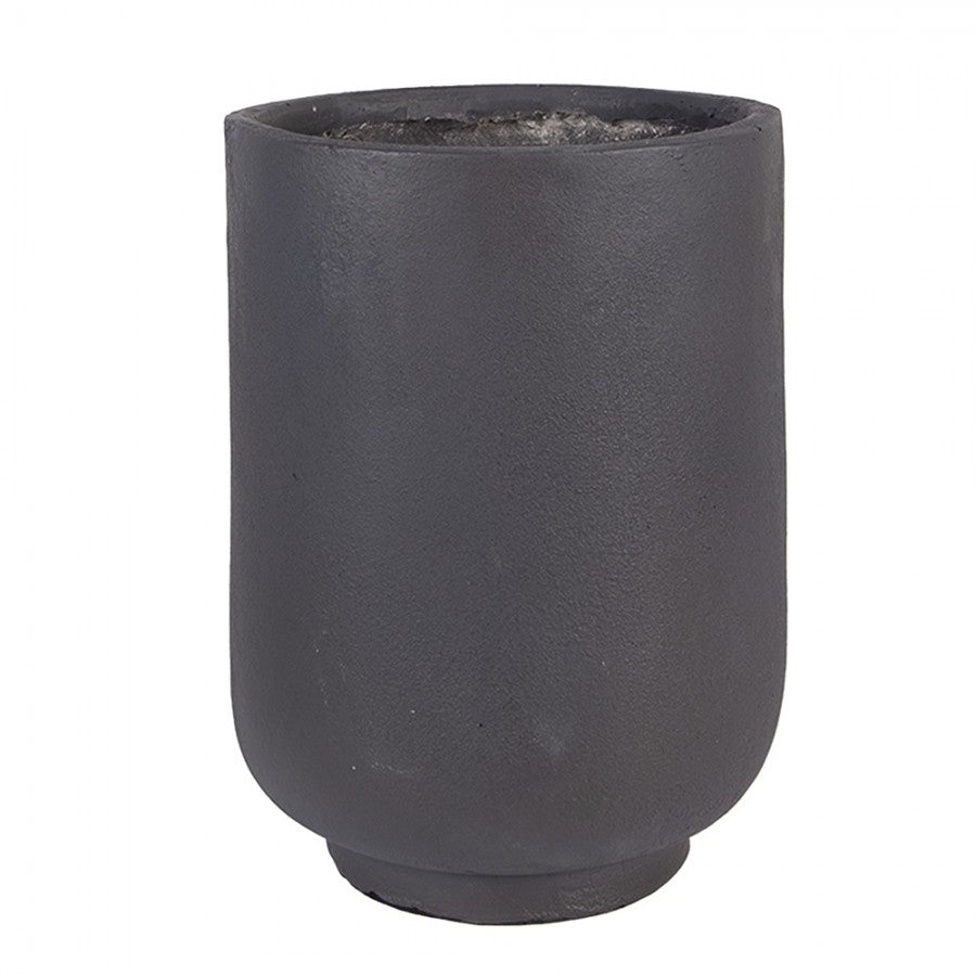 Clayre & Eef Blumentopf Hirsch Ø 23x31 cm Grau – Keramik Pflanzgefäß (6MG0109)