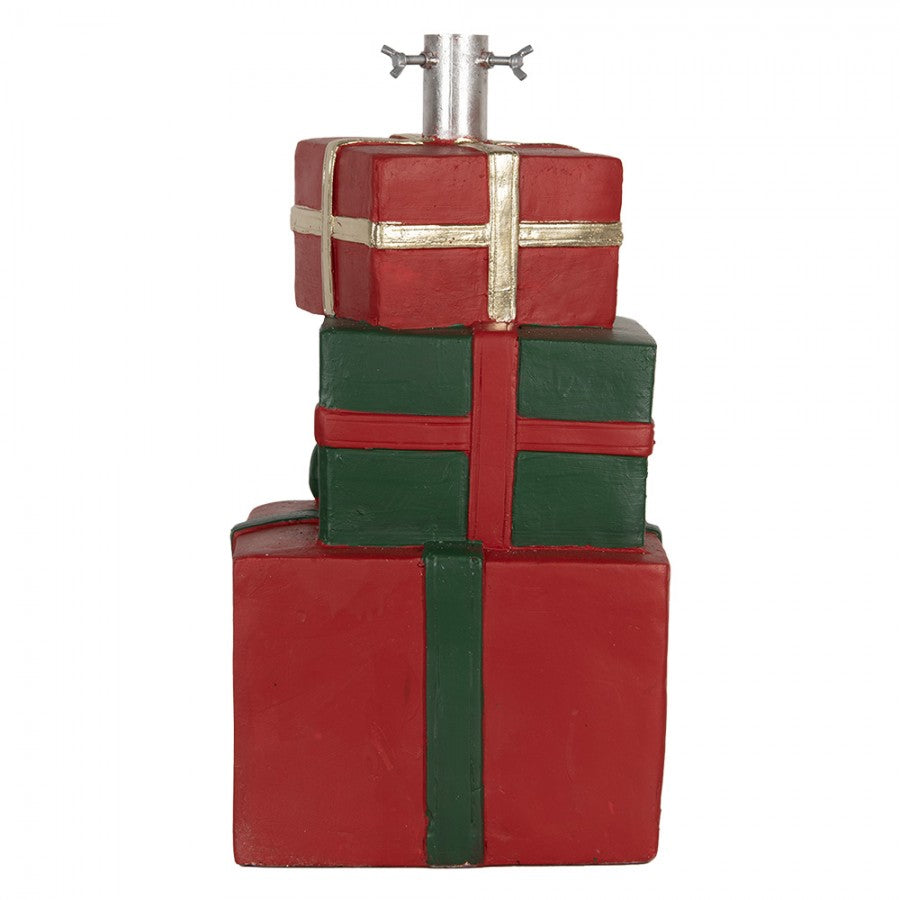 Weihnachtsbaumständer Geschenk mit Schleife Rot Grün 28x26x48 cm von Clayre & Eef (6MG0117)