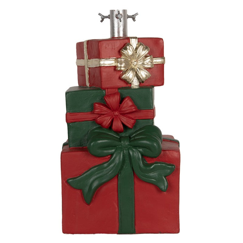 Weihnachtsbaumständer Geschenk mit Schleife Rot Grün 28x26x48 cm von Clayre & Eef (6MG0117)
