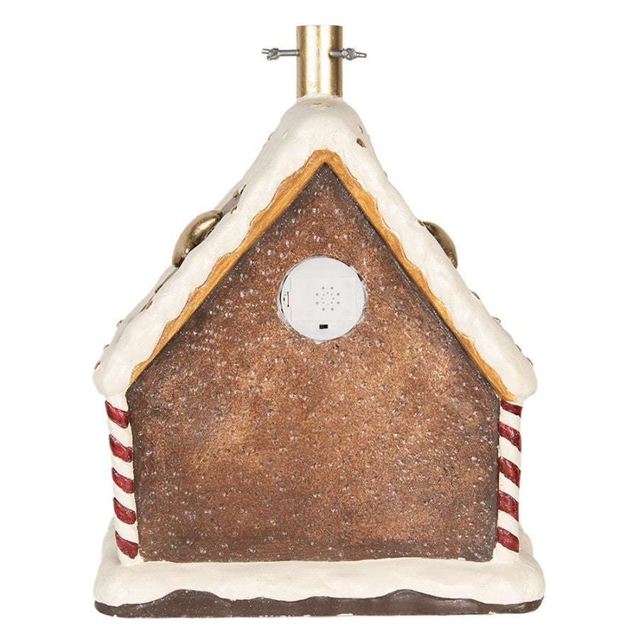 Weihnachtsbaumständer Lebkuchenhaus mit Lebkuchenmann Braun Bunt 37x26x47 cm von Clayre & Eef (6MG0143)