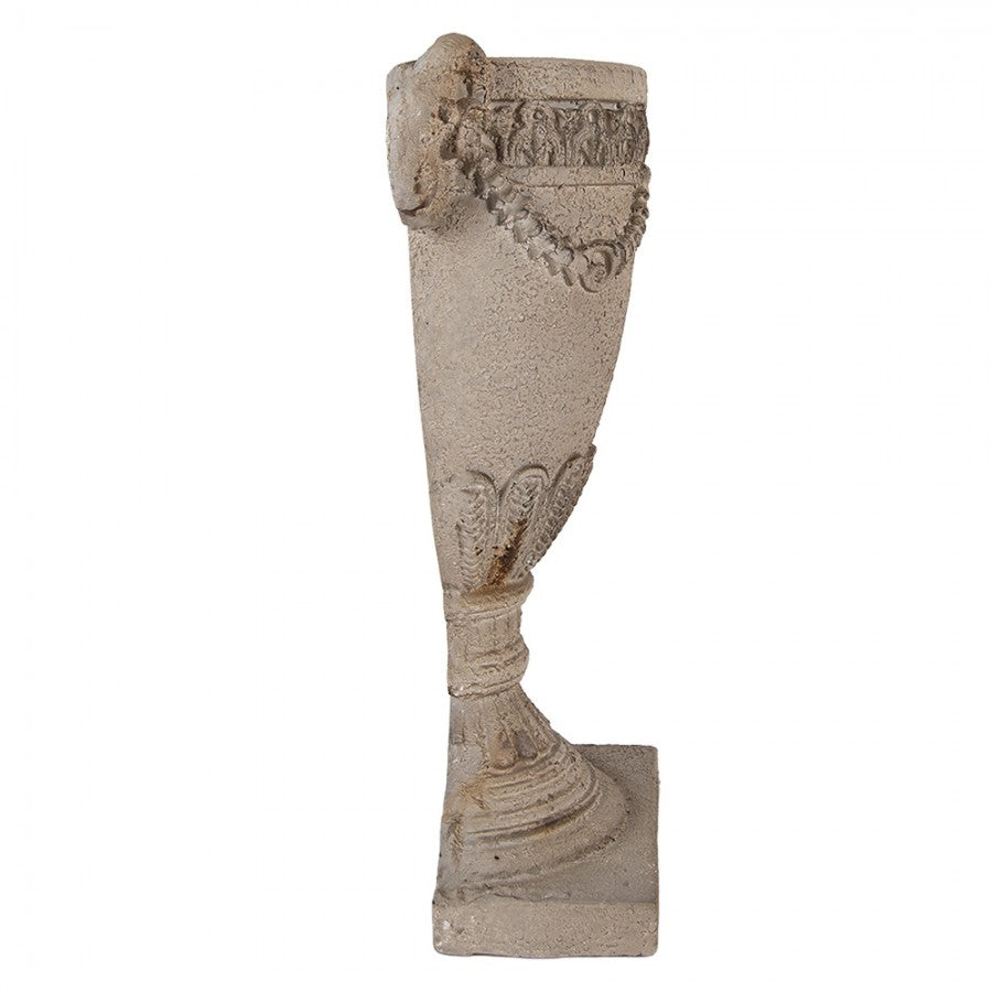 Clayre & Eef Wand-Blumentopf Antik Emphore- 29x11x44 cm Beige-Braun – Keramik (6MG0154)