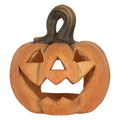 Halloween Deko-Kürbis Windlicht Orange Magnesia 25x24x25 cm von Clayre & Eef (6MG0178)