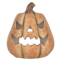 Halloween Deko-Kürbis Windlicht Orange Magnesia hoch 23x22x25 cm von Clayre & Eef (6MG0179)