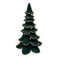 Deko-Weihnachtsbaum aus Keramik mit Goldglitzer Smaragdgrün 26x23x41 cm von Clayre & Eef (6MG0199)
