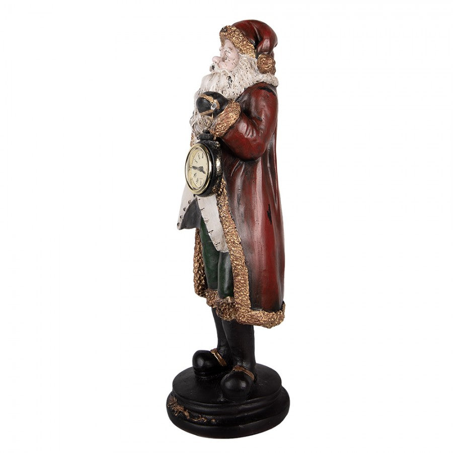 Clayre & Eef Dekofigur „Weihnachtsmann Klassik Grandeur“ aus Polyresin, 15x13x40 cm (6PR1106)