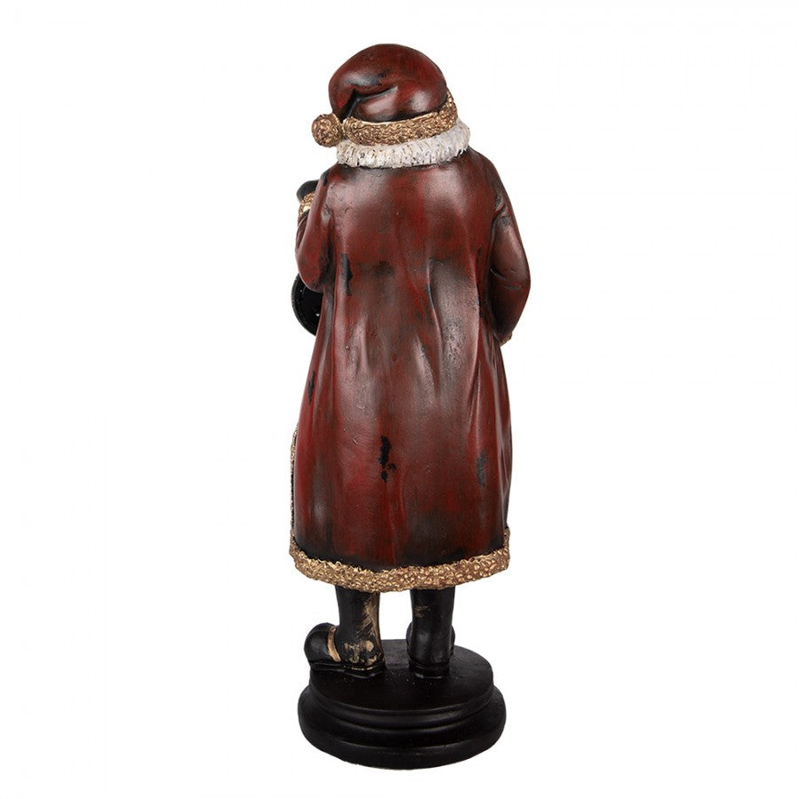 Clayre & Eef Dekofigur „Weihnachtsmann Klassik Grandeur“ aus Polyresin, 15x13x40 cm (6PR1106)