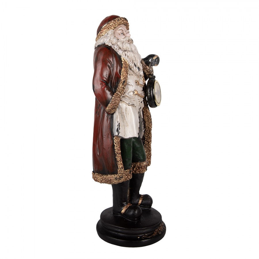 Clayre & Eef Dekofigur „Weihnachtsmann Klassik Grandeur“ aus Polyresin, 15x13x40 cm (6PR1106)