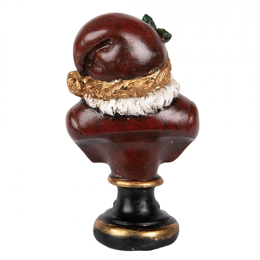 Clayre & Eef Dekobüste „Weihnachtsmann Nostalgie Grand“ aus Polyresin in Rot-Weiß, 9x8x15 cm (6PR1107)