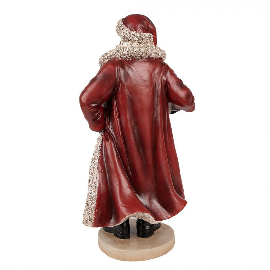 Clayre & Eef Dekofigur „Weihnachtsmann elegant“ aus Polyresin, 18x14x33 cm (6PR3951)