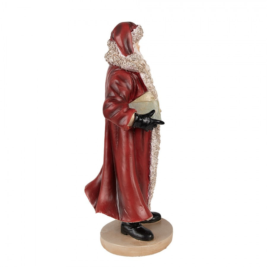 Clayre & Eef Dekofigur „Weihnachtsmann elegant“ aus Polyresin, 18x14x33 cm (6PR3951)