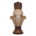 Weihnachtsfigur Nussknacker-Königsbüste Braun-Beige-Gold Polyresin 16x10x30 cm von Clayre & Eef (6PR5365)