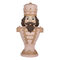 Pastell-Weihnachtsfigur Nussknacker-Königsbüste Rosa-Gold Polyresin 16x10x30 cm von Clayre & Eef (6PR5366)