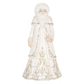 Clayre & Eef Dekofigur „Weihnachtsmann Massiv“ aus Polyresin in Silber-Weiß, 13x10x25 cm (6PR5367)
