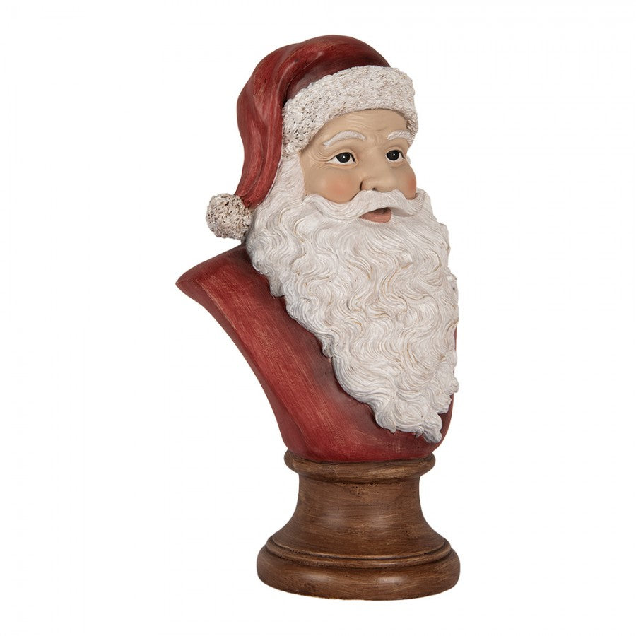Clayre & Eef Dekobüste „Weihnachtsmann XXL Monumental Büste“ aus Polyresin, 18x12x30 cm (6PR5398)