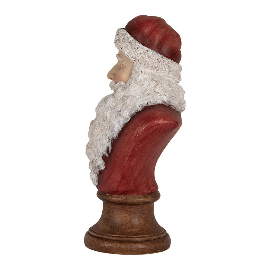 Clayre & Eef Dekobüste „Weihnachtsmann XXL Monumental Büste“ aus Polyresin, 18x12x30 cm (6PR5398)