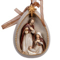 Weihnachtsanhänger Heilige Familie Krippe Ei Stern Beige Weinrot 8x4x11 cm von Clayre & Eef (6PR5402)