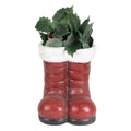 Clayre & Eef Dekofigur „Nikolausstiefel Massiv“ aus Polyresin in Rot, 22x22x23 cm (6PR5525)