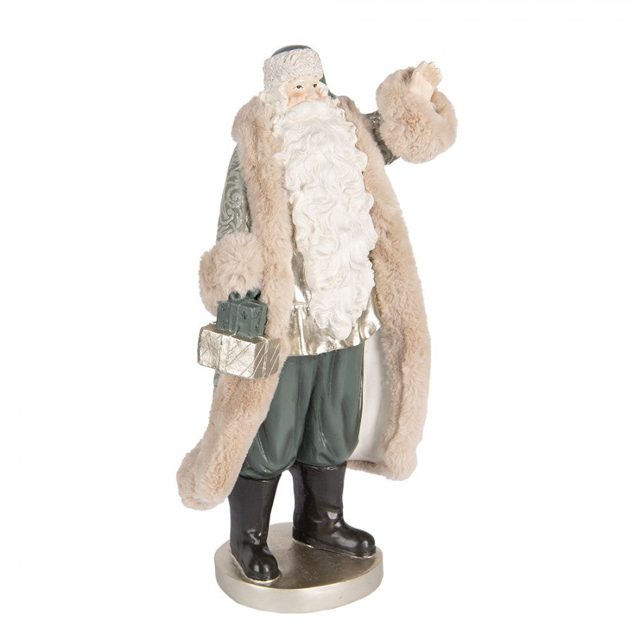 Clayre & Eef Dekofigur „Weihnachtsmann Herrschaftlich“ aus Polyresin, 20x15x42 cm (6PR5526)