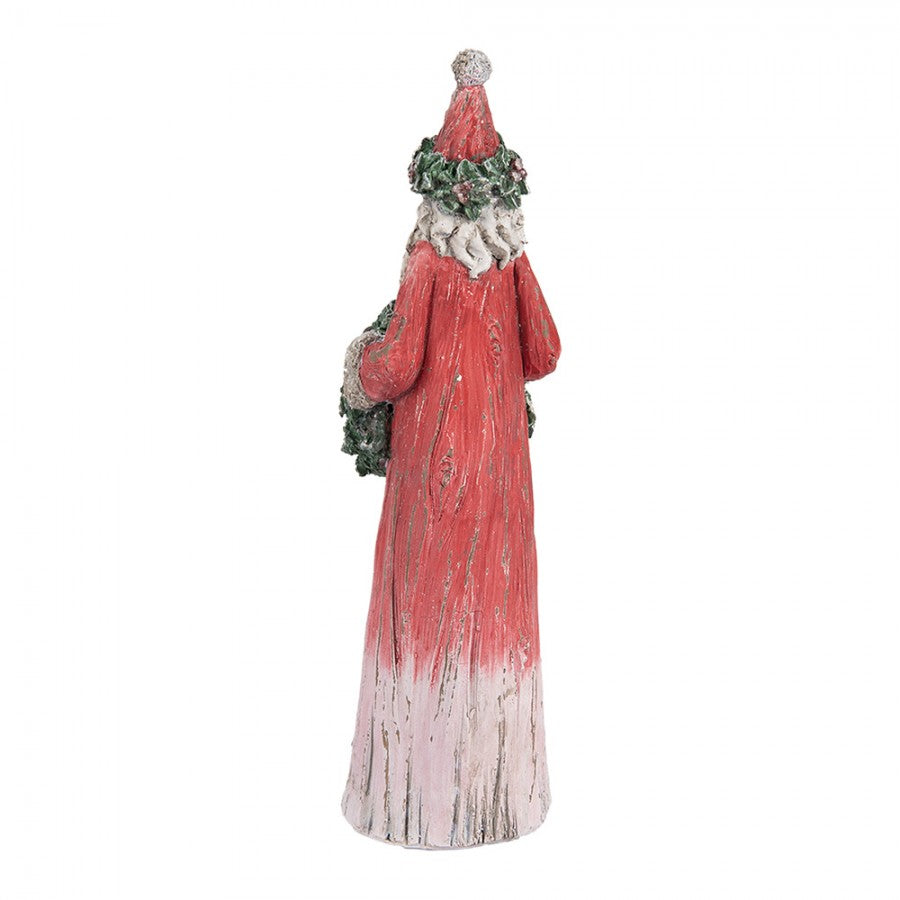 Clayre & Eef Dekofigur „Weihnachtsmann Grand“ aus Polyresin in Rot-Weiß, 7x6x24 cm (6PR5527)