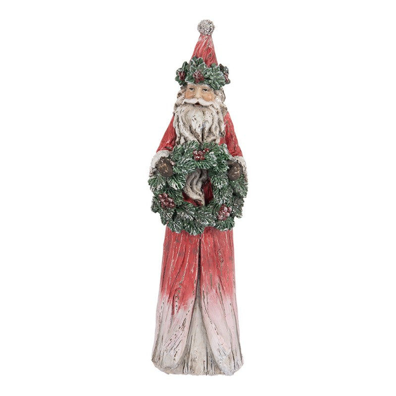 Clayre & Eef Dekofigur „Weihnachtsmann Grand“ aus Polyresin in Rot-Weiß, 7x6x24 cm (6PR5527)