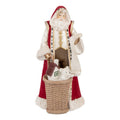 Clayre & Eef Dekofigur „Weihnachtsmann Nostalgie Grand“ aus Polyresin, 15x14x29 cm (6PR5536)