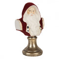 Clayre & Eef Dekobüste „Weihnachtsmann Porträt“ aus Polyresin in Rot-Weiß, 9x7x15 cm (6PR5537)