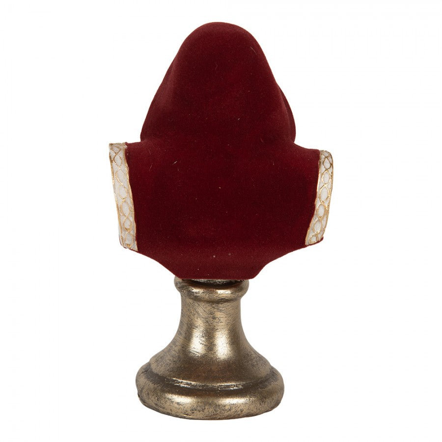 Clayre & Eef Dekobüste „Weihnachtsmann Porträt“ aus Polyresin in Rot-Weiß, 9x7x15 cm (6PR5537)
