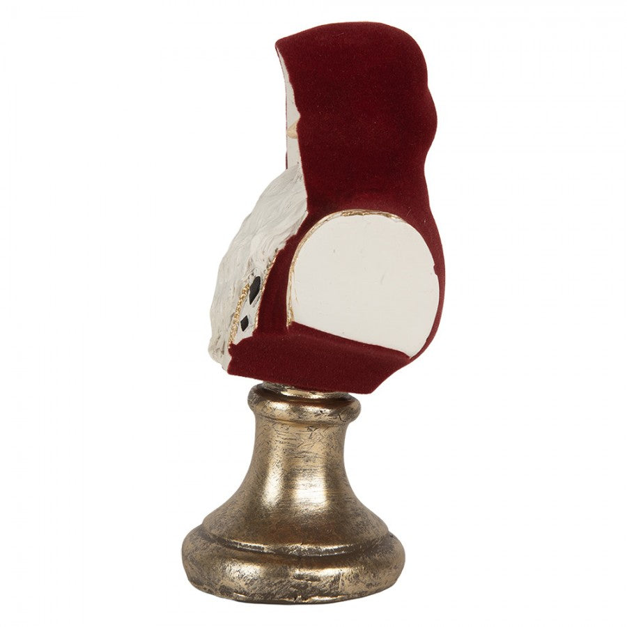 Clayre & Eef Dekobüste „Weihnachtsmann Porträt“ aus Polyresin in Rot-Weiß, 9x7x15 cm (6PR5537)