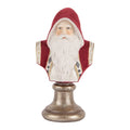 Clayre & Eef Dekobüste „Weihnachtsmann Grand“ aus Polyresin in Rot-Weiß, 10x9x19 cm (6PR5538)