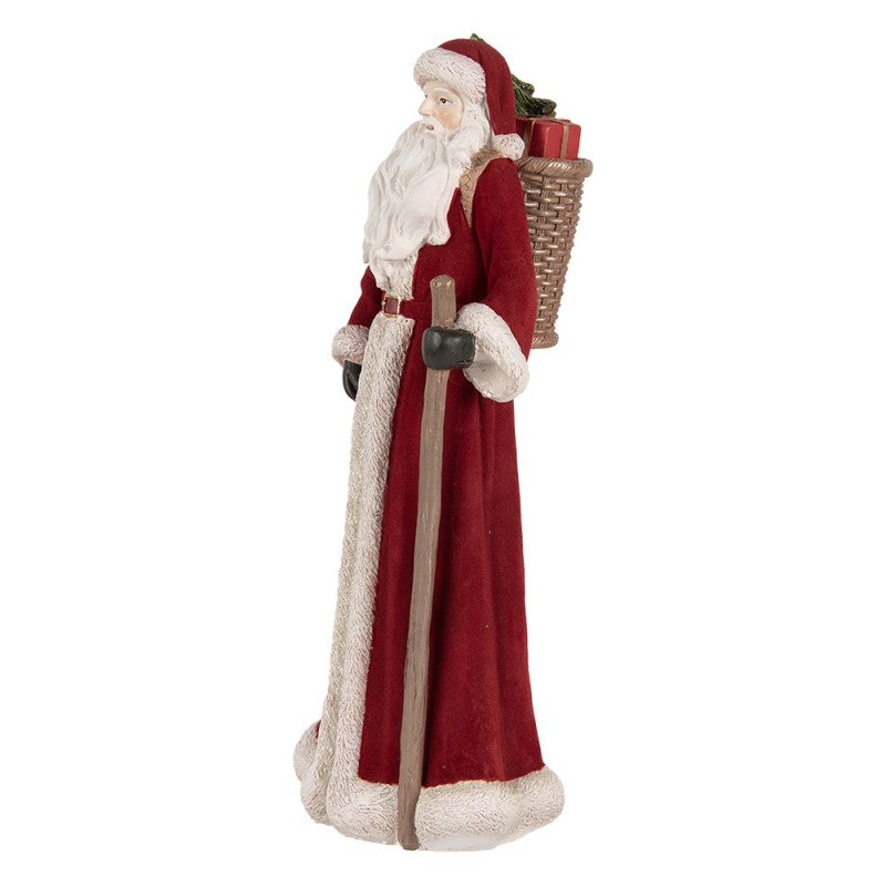 Clayre & Eef Dekofigur „Weihnachtsmann Grandeur“ aus Polyresin, 16x15x37 cm (6PR5539)