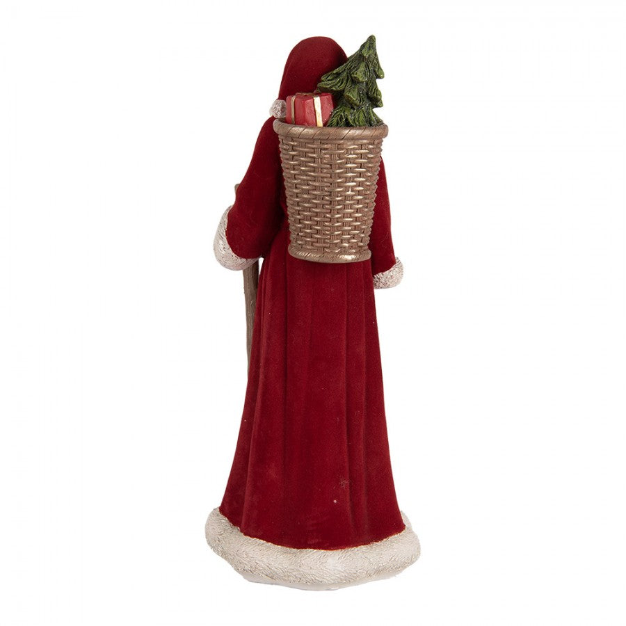 Clayre & Eef Dekofigur „Weihnachtsmann Grandeur“ aus Polyresin, 16x15x37 cm (6PR5539)