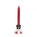 Kerzenständer Nussknacker-Büste Rot-Schwarz 8x6x9 cm Polyresin für Stabkerzen von Clayre & Eef (6PR5540)