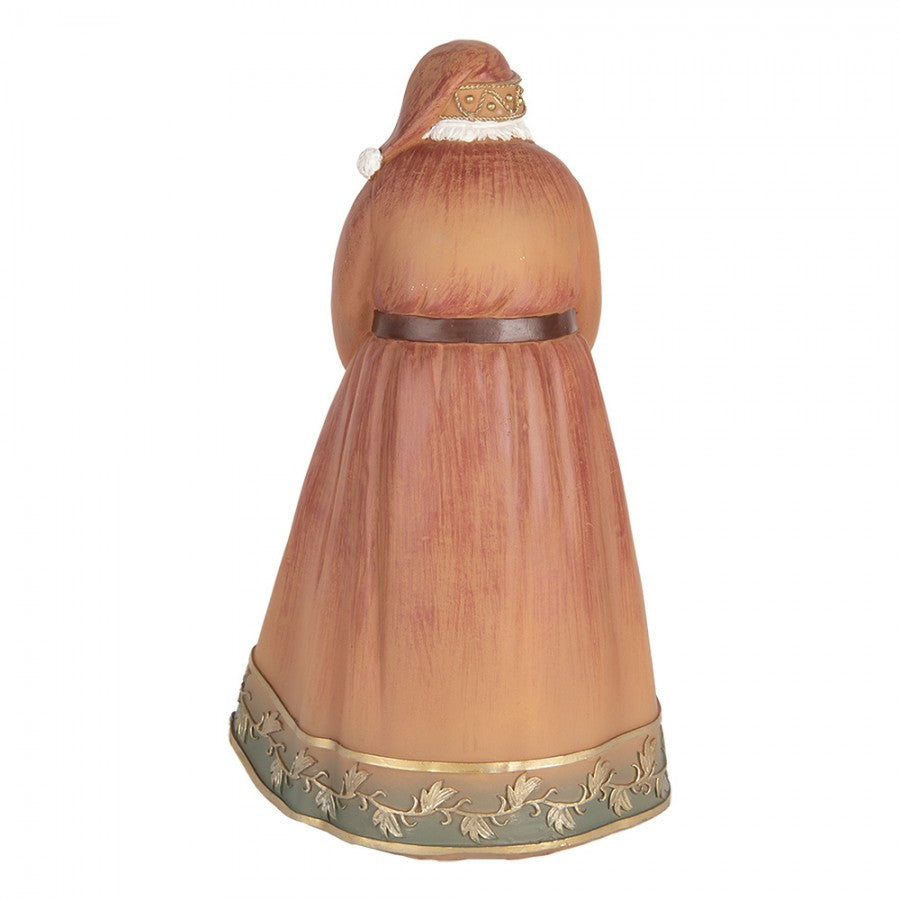 Clayre & Eef Dekofigur „Weihnachtsmann Prachtvoll“ aus Polyresin, 17x13x27 cm (6PR5543)