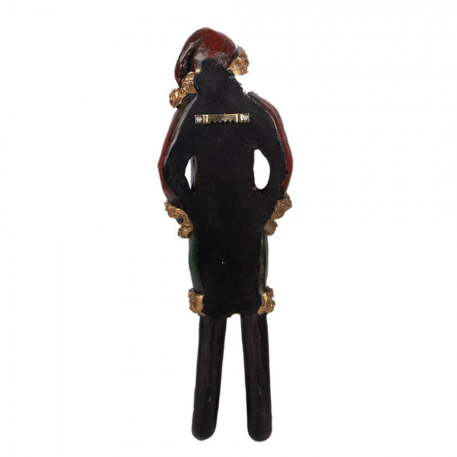 Clayre & Eef Wandrelief „Weihnachtsmann Wand-Garderobe“ aus Polyresin, 13x7x39 cm (6PR5588)