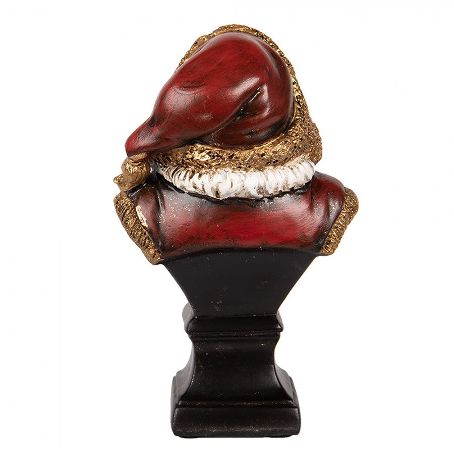 Clayre & Eef Dekobüste „Weihnachtsmann Klassik“ aus Polyresin in Rot-Gold, 10x8x17 cm (6PR5589)
