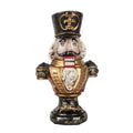 Nostalgische Weihnachts-Dekofigur Nussknacker-Büste Rot-Gold Polyresin 9x6x15 cm von Clayre & Eef (6PR5591)