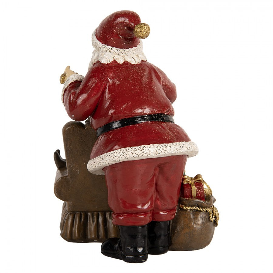 Clayre & Eef Dekofigur „Weihnachtsmann mit Kindern“ aus Polyresin, 17x13x18 cm (6PR5668)
