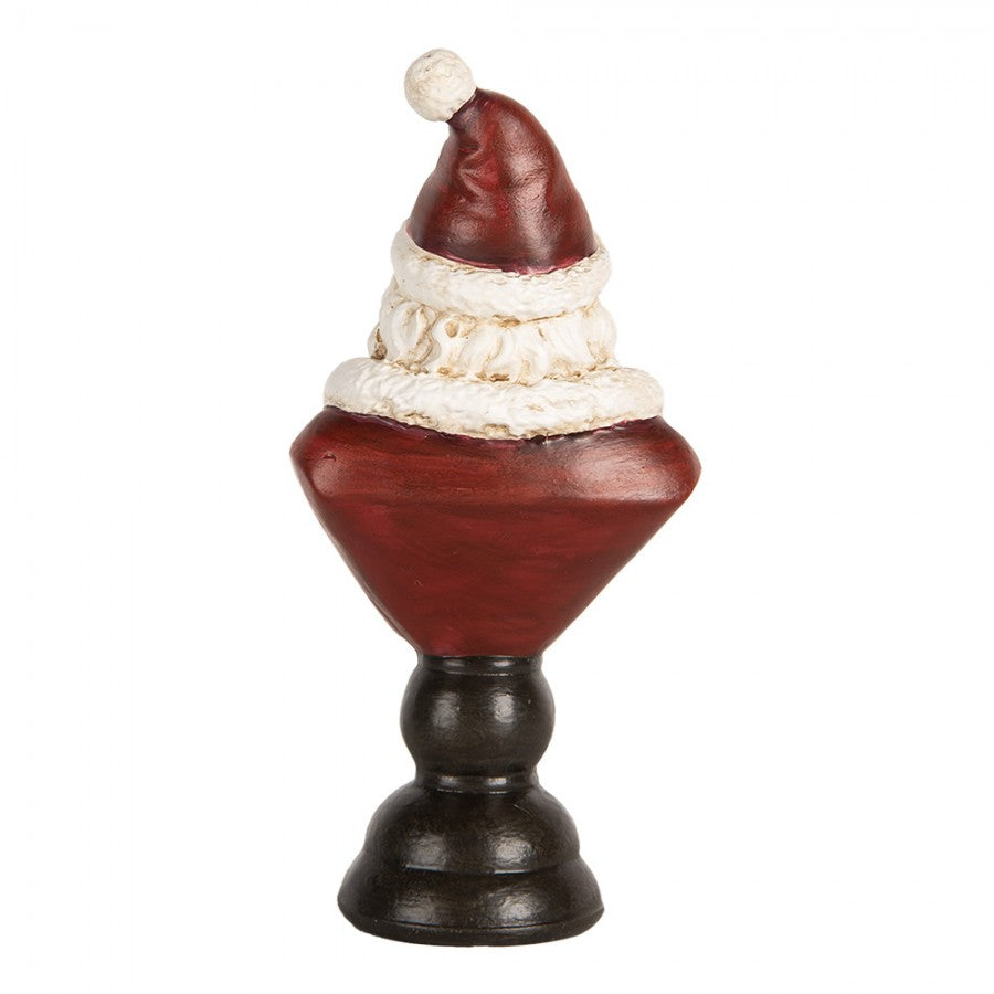 Clayre & Eef Dekobüste „Weihnachtsmann“ aus Polyresin in Rot-Weiß, 7x5x15 cm (6PR5674)